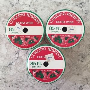 SALE: Vintage Christmas Curling Ribbon Spools